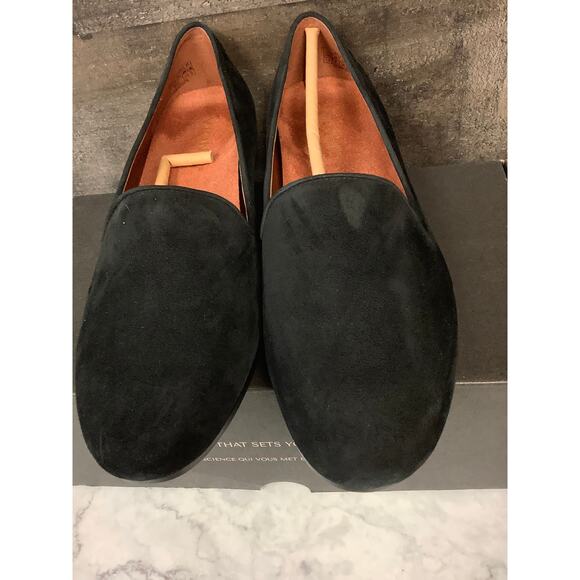 Vionic Womens 7.5W Black Suede Leather Willa Flats Loafers Slip On Casual LB7-15 - Picture 3 of 12